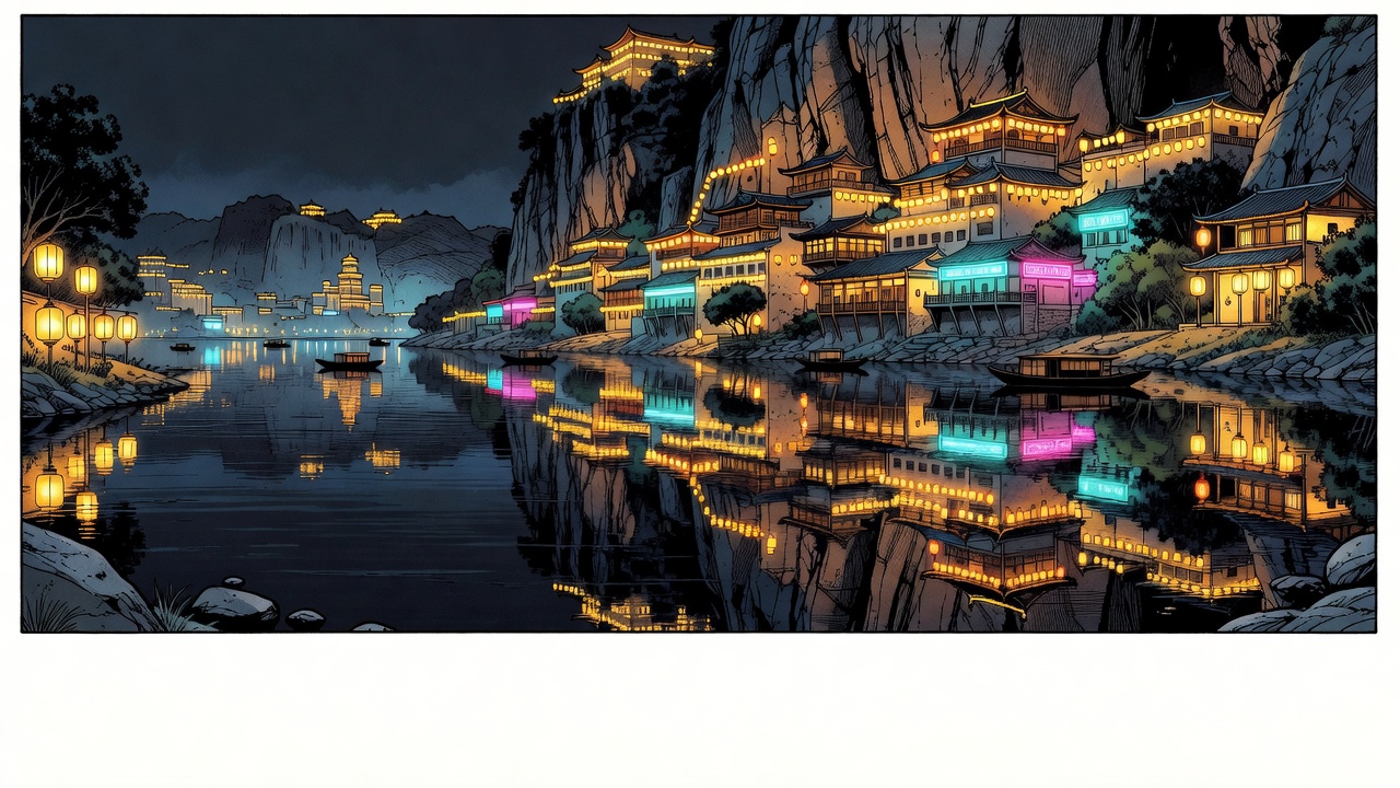 江面倒影